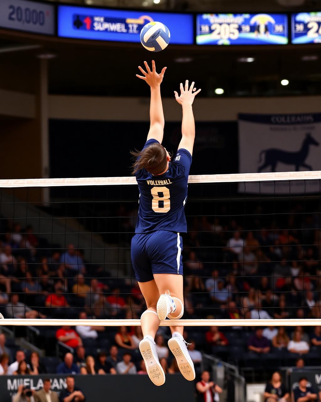 Volleyball athlete training for US college recruitment